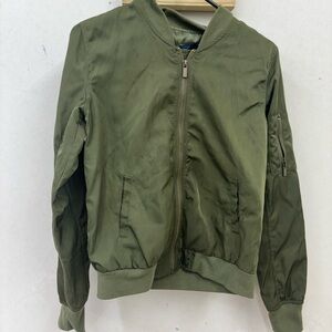 Blue Rain retro Olive Green Flight/Bomber Jacket woman size small